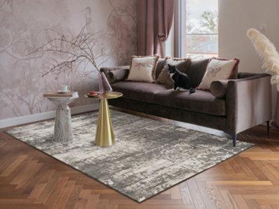 Mayfair Living Room Area Rug Metallic Sheen Contemporary Modern Abstract Design - Grey 160Cm X 230Cm - image 1