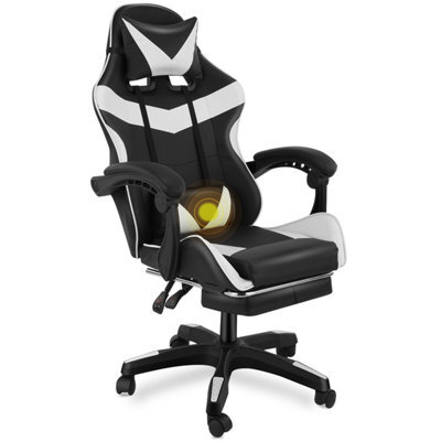 Massage Gaming Chair Leather Racing Office Executive Recliner With Leg Rest Uk - image 1