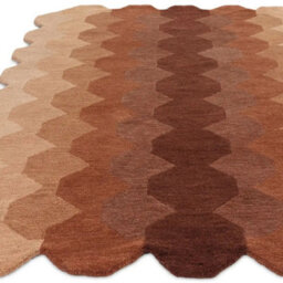 Beige Orange Abstract 12mm Thick Stain-Resistant Rug For Bedroom, & Living Room, Easy To Clean Wool Rug-200Cm X 290Cm - thumbnail 3