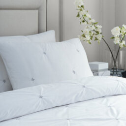 Paoletti Elysia Pinch Pleat Embroidered Duvet Sets, Black, Super King - thumbnail 2