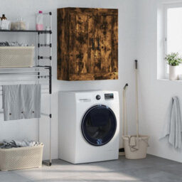 Berkfield Wall Mounted Cabinet Smoked Oak 69.5X34X90 Cm Engineered Wood - thumbnail 1