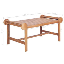 Berkfield Coffee Table 100X50X45 Cm Solid Teak - thumbnail 7