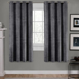 Ameha Grey Curtains For Living Room Hotel Bedroom Insulated Thick Thermal Eyelet Ring Top Blackout Curtain Pair With Tie Backs 46X54 - thumbnail 8