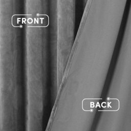 Ameha Grey Curtains For Living Room Hotel Bedroom Insulated Thick Thermal Eyelet Ring Top Blackout Curtain Pair With Tie Backs 46X54 - thumbnail 3