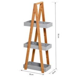 Homcom Kleankin 3 Tier A Frame Bathroom Shower Caddy Storage Unit Shelving Organizer - thumbnail 3