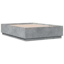 Berkfield Bed Frame Without Mattress Concrete Grey 140X190 Cm - thumbnail 3