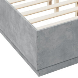 Berkfield Bed Frame Without Mattress Concrete Grey 140X190 Cm - thumbnail 7