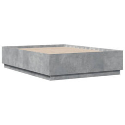 Berkfield Bed Frame Without Mattress Concrete Grey 140X190 Cm - thumbnail 6