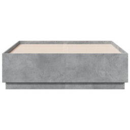 Berkfield Bed Frame Without Mattress Concrete Grey 140X190 Cm - thumbnail 4