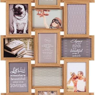 Biznest 15 Multi Aperture Frame Photo Picture For 15 Photos Holds 6X4 / 5X7 Home Decorative, Living Room, Bedroom Room (4X6 In)
