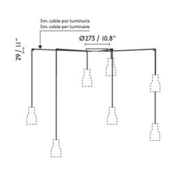 Luminosa Lighting Luminosa Mambo Cylindrical Pendants Beige, E27 - thumbnail 2