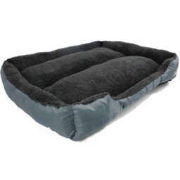 Actiaspet Dog Bed Cat Washable Xx-Large Grey Soft Faux Fur Fleece Cushion Pet Puppy Basket - thumbnail 6