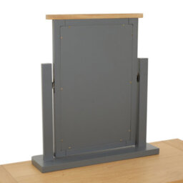 The Furniture Market Marbury Slate Grey Painted Vanity Mirror Adjustable Dressing Table Mirror Wooden Frame Tilting Hinged Design Easy Assembly - thumbnail 5