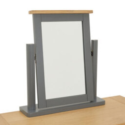 The Furniture Market Marbury Slate Grey Painted Vanity Mirror Adjustable Dressing Table Mirror Wooden Frame Tilting Hinged Design Easy Assembly - thumbnail 2