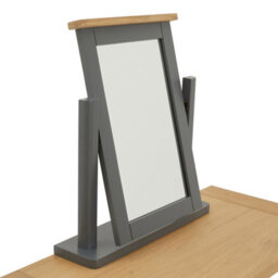 The Furniture Market Marbury Slate Grey Painted Vanity Mirror Adjustable Dressing Table Mirror Wooden Frame Tilting Hinged Design Easy Assembly - thumbnail 3