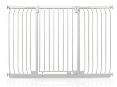 Safetots Extra Tall Elite Safety Gate, 152Cm - 161Cm, Matt White, Extra Tall 96.8Cm In Height, Pressure Fit Stair Gate - image 1