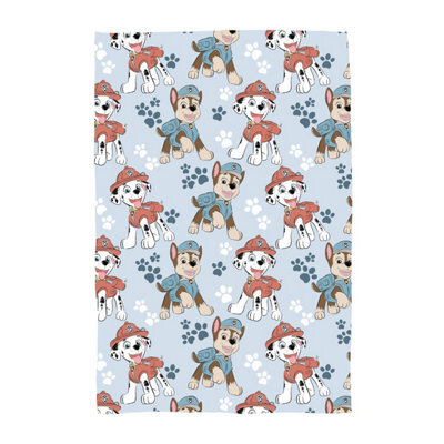 Character World Paw Patrol Fleece Blanket Sketchy Kids Chase Marshall Paws Blue Soft Throw - image 1