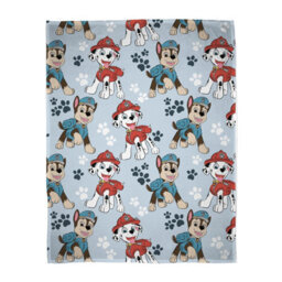 Character World Paw Patrol Fleece Blanket Sketchy Kids Chase Marshall Paws Blue Soft Throw - thumbnail 4