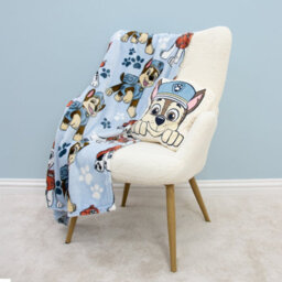 Character World Paw Patrol Fleece Blanket Sketchy Kids Chase Marshall Paws Blue Soft Throw - thumbnail 6