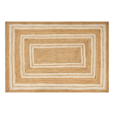 Beliani Rug Elmali Beige 160 X 230 Cm Jute - image 1