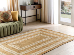 Beliani Rug Elmali Beige 160 X 230 Cm Jute - thumbnail 2