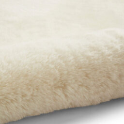 Modern Silky Faux Fur Plain Shaggy Ivory Rug For Living & Dining Room-60Cm X 120Cm (1Ft. 11In. X 3Ft. 11In.) - thumbnail 3