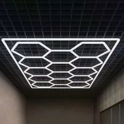 14X Hexagon Led Lights Car Detail Garage Workshop Retail Lighting Wall Lamp - image 1