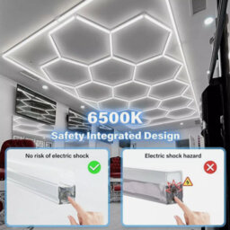 14X Hexagon Led Lights Car Detail Garage Workshop Retail Lighting Wall Lamp - thumbnail 7