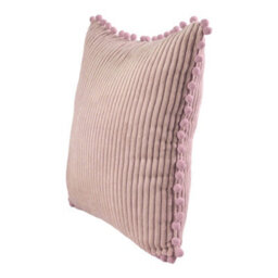 Thehotsale Warm Suede Cushion Cover Pillow Case With Pom-Pom Trim Without Pillow Insert 45Cm W X 45Cm D Pink - thumbnail 6