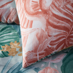 Furn. Medinilla Tropical Reversible Duvet Cover Set, Double, Green - thumbnail 5