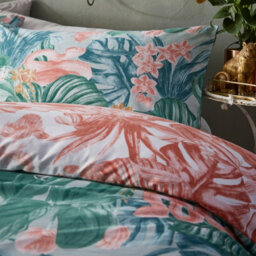 Furn. Medinilla Tropical Reversible Duvet Cover Set, Double, Green - thumbnail 4