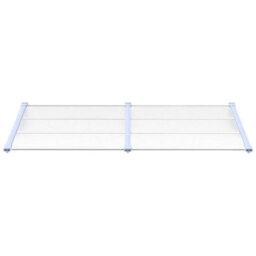 Berkfield Door Canopy Grey And Transparent 199X90 Cm Polycarbonate - thumbnail 3