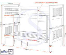 Seconique Neptune 3Ft Bunk Bed In Grey And Oak Effect Finish 2 Man Delivery - thumbnail 9