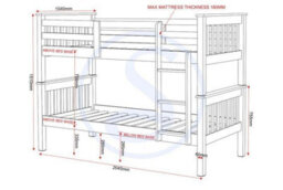 Seconique Neptune 3Ft Bunk Bed In Grey And Oak Effect Finish 2 Man Delivery - thumbnail 2