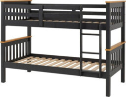 Seconique Neptune 3Ft Bunk Bed In Grey And Oak Effect Finish 2 Man Delivery