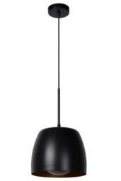 Lucide Nolan Classic Pendant Light 24Cm - 1Xe27 - Black - thumbnail 3