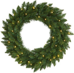 Shatchi Imperial Pine Green Christmas Wreath Fireplaces Stairs Decoration,55Cm - thumbnail 2