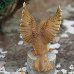 Burgess Winged Robin Resin Statue Home Garden British Bird Sculpture Outdoor Ornament Robins Appear British Gift - thumbnail 5