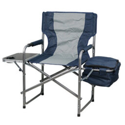 Gr8 Garden Folding Directors Camping Chair Portable Seat With Side Table Storage Cooler Bag - thumbnail 1