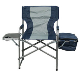 Gr8 Garden Folding Directors Camping Chair Portable Seat With Side Table Storage Cooler Bag - thumbnail 4