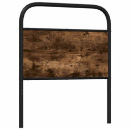 Berkfield Headboard Smoked Oak 80 Cm Steel And Engineered Wood - thumbnail 5