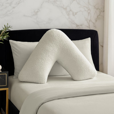 Teddy Bear Fleece Super Soft Cosy V Shape Pillowcase Cream