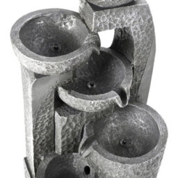 Breeins Outdoor Grey Rockery Solar Powered Cascading Water Feature  Garden Layered Led Fountain 64Cm H - thumbnail 6