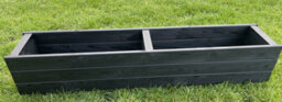 Ruddings Wood Large Wooden Black Trough Planter Garden Rectangular Window Box Fully Assembled 1100mm - thumbnail 6
