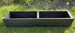 Ruddings Wood Large Wooden Black Trough Planter Garden Rectangular Window Box Fully Assembled 1100mm - thumbnail 4