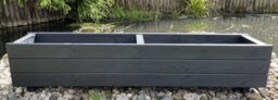 Ruddings Wood Large Wooden Black Trough Planter Garden Rectangular Window Box Fully Assembled 1100mm - thumbnail 2