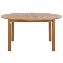 Beliani Tolve 6 Seater Garden Dining Set Brown Acacia Wood With Parasol (12 Options) - thumbnail 6