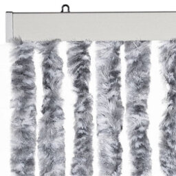 Vidaxl Insect Curtain White And Grey 90X220 Cm Chenille - thumbnail 4
