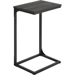 Songmics C-Frame Sofa Table, Industrial Side Table, Metal Bedside Furniture For Living Room, Misty Grey And Ink Black - thumbnail 6