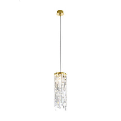 Luminosa Lighting Luminosa Prisma Designer Crystal Pendant Light Polished Gold, 1X G9 - image 1
